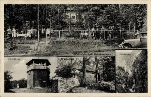 Ak Neuerode Meinhard in Hessen, Waldwirtschaft, Pferdeloch, Wolfstisch, Silberklippe