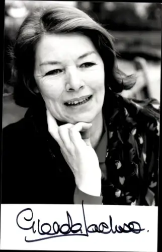 Foto Schauspielerin Glenda Jackson, Portrait, Autogramm
