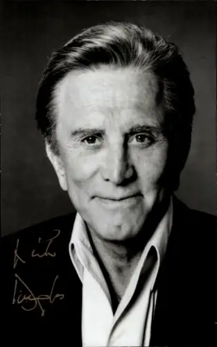 Foto Schauspieler Kirk Douglas, Portrait, Autogramm