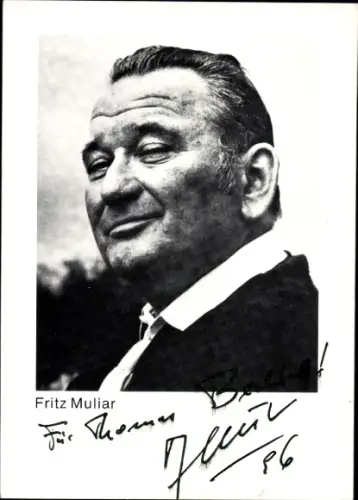 Ak Schauspieler Fritz Muliar, Portrait, Autogramm