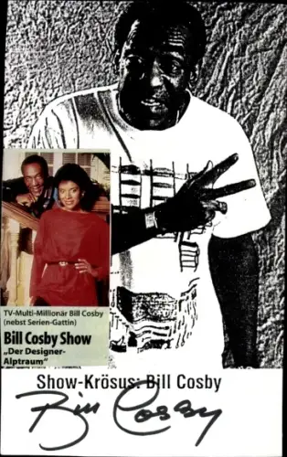 Foto Schauspieler und Komiker, Bill Cosby, Autogramm