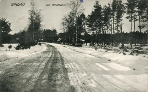 Ak Ventspils Windau Lettland, Weidenstraße