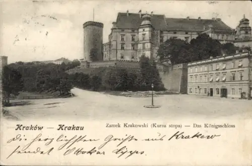 Ak Kraków Krakau Polen, Königsschloss