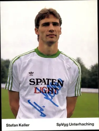 Autogrammkarte Fußballer Stefan Keller, SpVgg Unterhaching, Autogramm