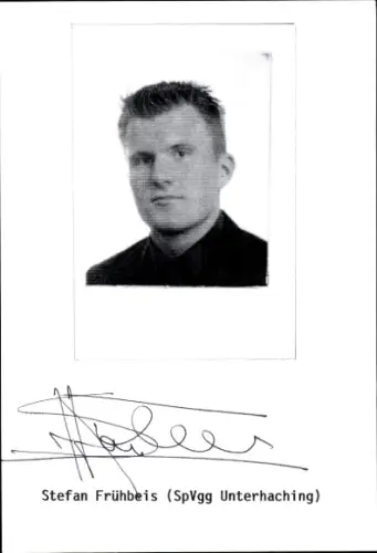 Autogrammkarte Fußballer Stefan Frühbeis, SpVgg Unterhaching, Autogramm