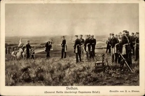 Ak Sedan Ardennes, General Reille überbringt Napoleons Brief.