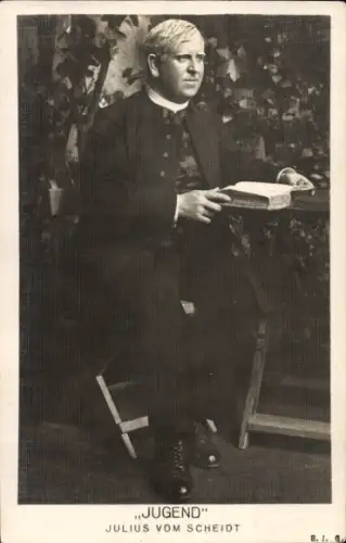 Ak Opernsänger Julius vom Scheidt, Jugend, Portrait