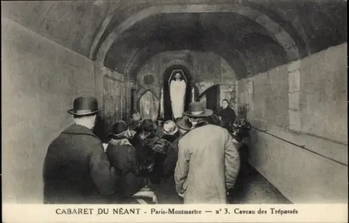 Ak Paris XVIII Montmartre, Cabaret du Néant, Caveau des Trepasses