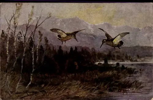 Künstler Ak Müller, M., Jagdbilder