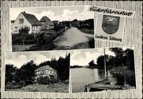 Ak Süderfahrenstedt in Schleswig Holstein, Wappen, Kurheim Guldenholm, Langsee