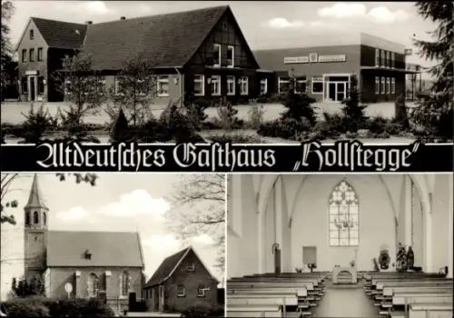 Ak Tungerich Capellen Gescher im Münsterland Westfalen, Gasthof Hollstegge, Sankt Antonius Kirche