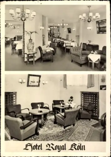 Ak Köln am Rhein, Hotel Royal  Hotellobby und Gesellschaftszimmer, Jülicher Straße 11