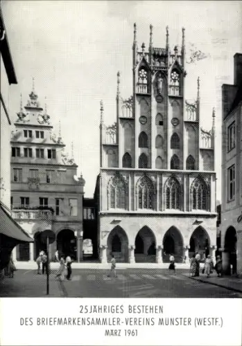 Ak Münster in Westfalen, 25-jähigres Bestehen des Briefmarkensammler-Vereins 196