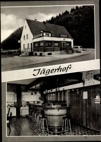 Ak Ebbinghausen Lichtenau in Westfalen, Jägerhof, Gaststätte Jägerhof, Theke/Schankraum, Ebbingha