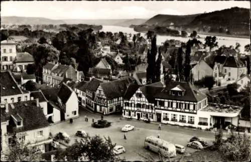 Ak Rhöndorf Bad Honnef am Rhein, Hotel Funke am Zieochen,  Marktplatz, Rhein
