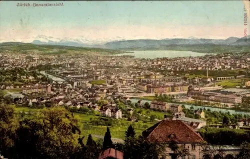 Ak Zürich Stadt Schweiz, Gesamtansicht