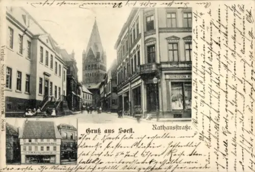 Ak Soest in Westfalen, Rathausstraße, Geschäft