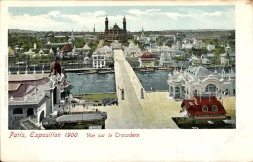 Ak Paris XVI Trocadéro, Expo 1900