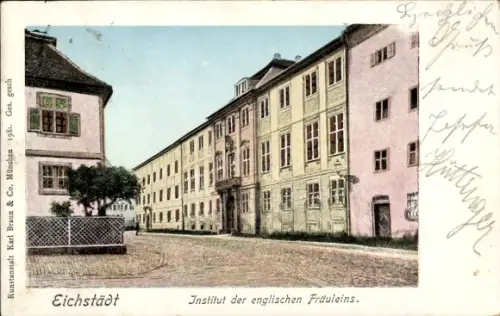 Golden Windows Leuchtfenster Ak Eichstädt Oberkrämer im Havelland, Institut der englischen Fräuleins
