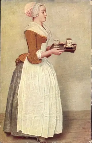Künstler Ak Liotard, J. E., Das Schokoladenmädchen