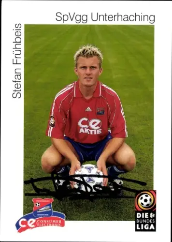 Autogrammkarte Fußballer Stefan Frühbeis, SpVgg Unterhaching, Autogramm