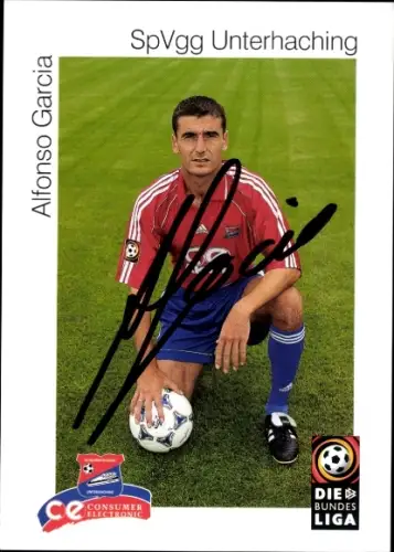 Autogrammkarte Fußballer Alfonso Garcia, SpVgg Unterhaching, Autogramm