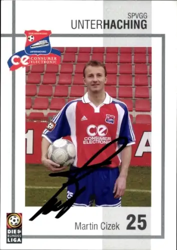 Autogrammkarte Fußballer Martin Cizek, SpVgg Unterhaching, Autogramm