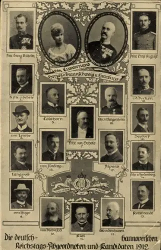 Ak Deutsch-Hannoversche Reichstags-Abgeordnete und Kandidaten 1912, Ernst August von Braunschweig