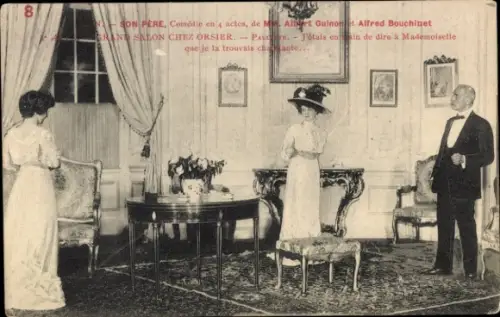 CPA Odéon-Theater, Comédie Son Père, Albert Guinon, Alfred Bouchinet