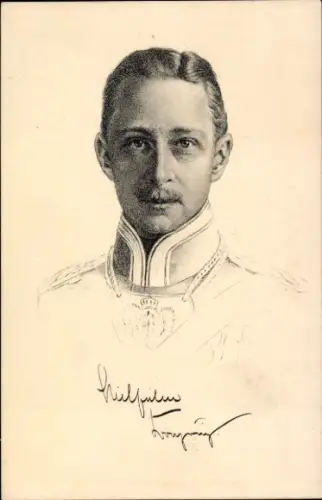 Künstler Ak Kronprinz Wilhelm von Preußen, Portrait
