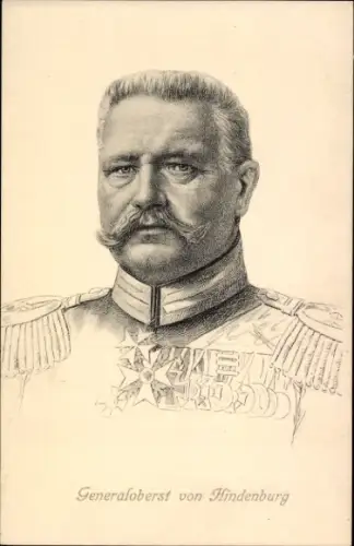 Ak Generalfeldmarschall Paul von Hindenburg, Portrait