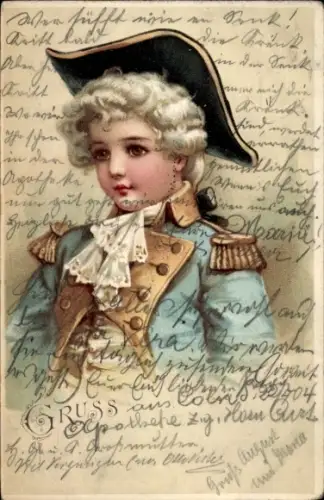 Litho Kind in Uniform, Portrait