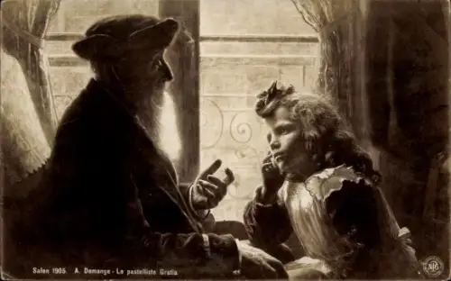 Künstler Ak Demange, Adolphe, Le pastelliste Gratia