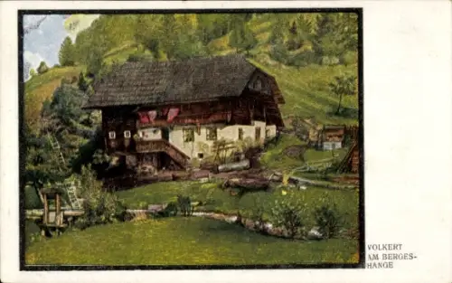 Künstler Ak Volkert, Am Bergeshange