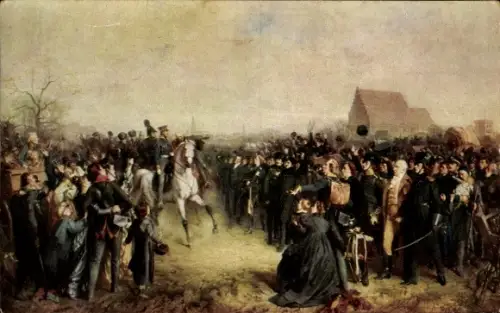 Künstler Ak Scholtz, Julius, Aufruf an mein Volk, König Friedrich Wilhelm III. zu Breslau