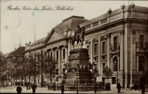 Ak Berlin Mitte, Unter den Linden, Bibliothek
