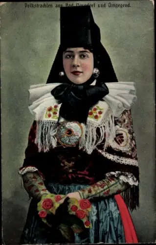Ak Frau in Volkstracht aus Schaumburg Lippe