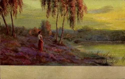 Künstler Ak Döll, W., Heidestimmung