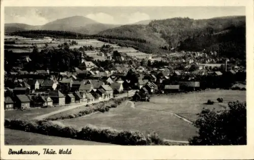 Ak Benshausen Thür. Wald, Blick auf die Ortschaft 