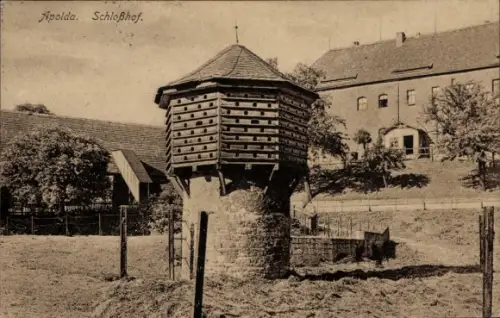 Ak Apolda in Thüringen,  Schloßhof, Taubenturm
