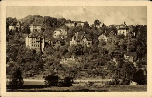 Ak Eisenberg in Thüringen, Panorama mit Villen