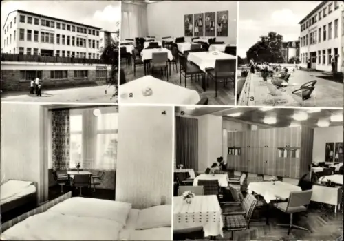 Ak Ostseebad Zinnowitz auf Usedom, Erholungsheim VEB Bitterfeld Zinnowitz, Außenansicht, Speisera