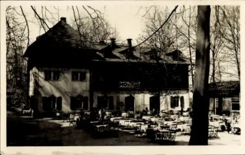 Ak Lichtenhain Sebnitz Sächs. Schweiz, HO Berghotel Kuhstall, Terrasse