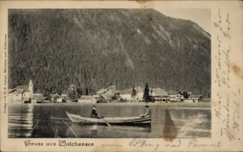 Ak Walchensee Kochel am See, Gesamtansicht