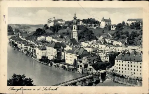 Ak Burghausen an der Salzach Oberbayern, Gesamtansicht
