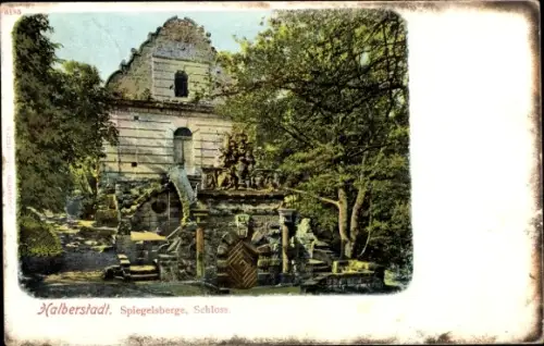 Litho Halberstadt am Harz, Spiegelsberge, Schloss