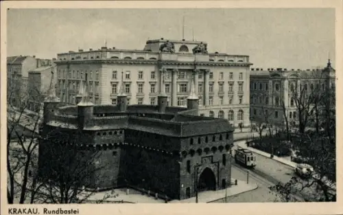 Ak Kraków Krakau Polen, Rundbastei