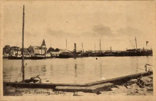 Ak Vejle Faaborg Midtfyn Dänemark, Hafen