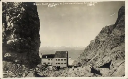 Ak Steinernes Meer Salzburger Land Österreich, Riemannhaus, Sommerstein, Breithorn