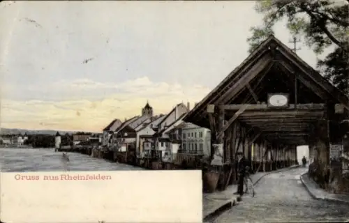 Ak Rheinfelden Kanton Aargau Schweiz, Teilansicht, Zoll ?